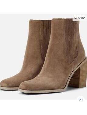 Tan suede Sam Edelman Emalia bootie.